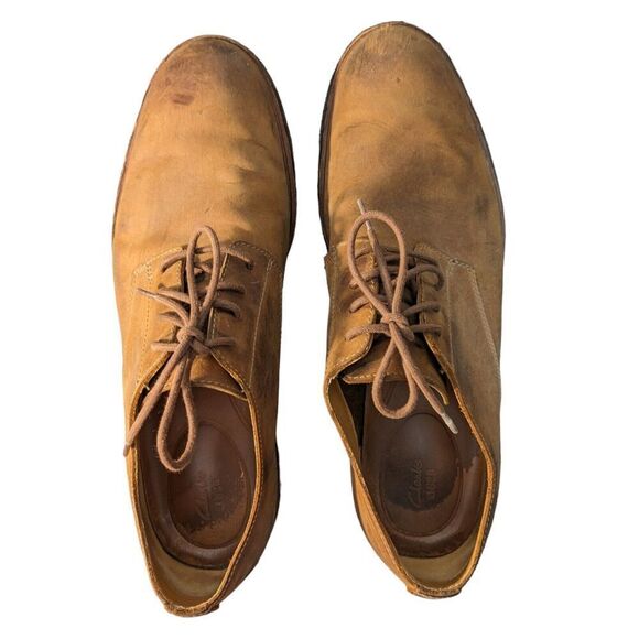 Collection by Clarks Clarkdale Moon Shoes Mens Size 12 Tan Leather Lace Up - Picture 1 of 10